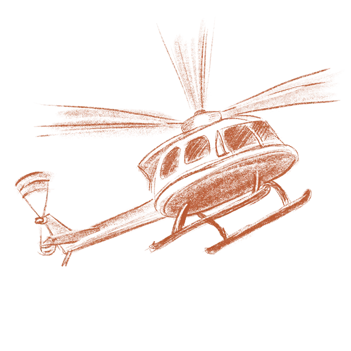 Hubschrauber Frau Propeller